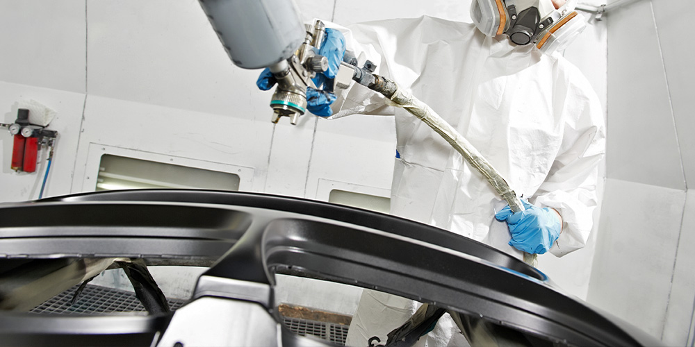 Image Of Car's Body Being Painted White